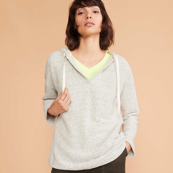 Lou Grey Light Grey Tweedy Hoodie Xs 